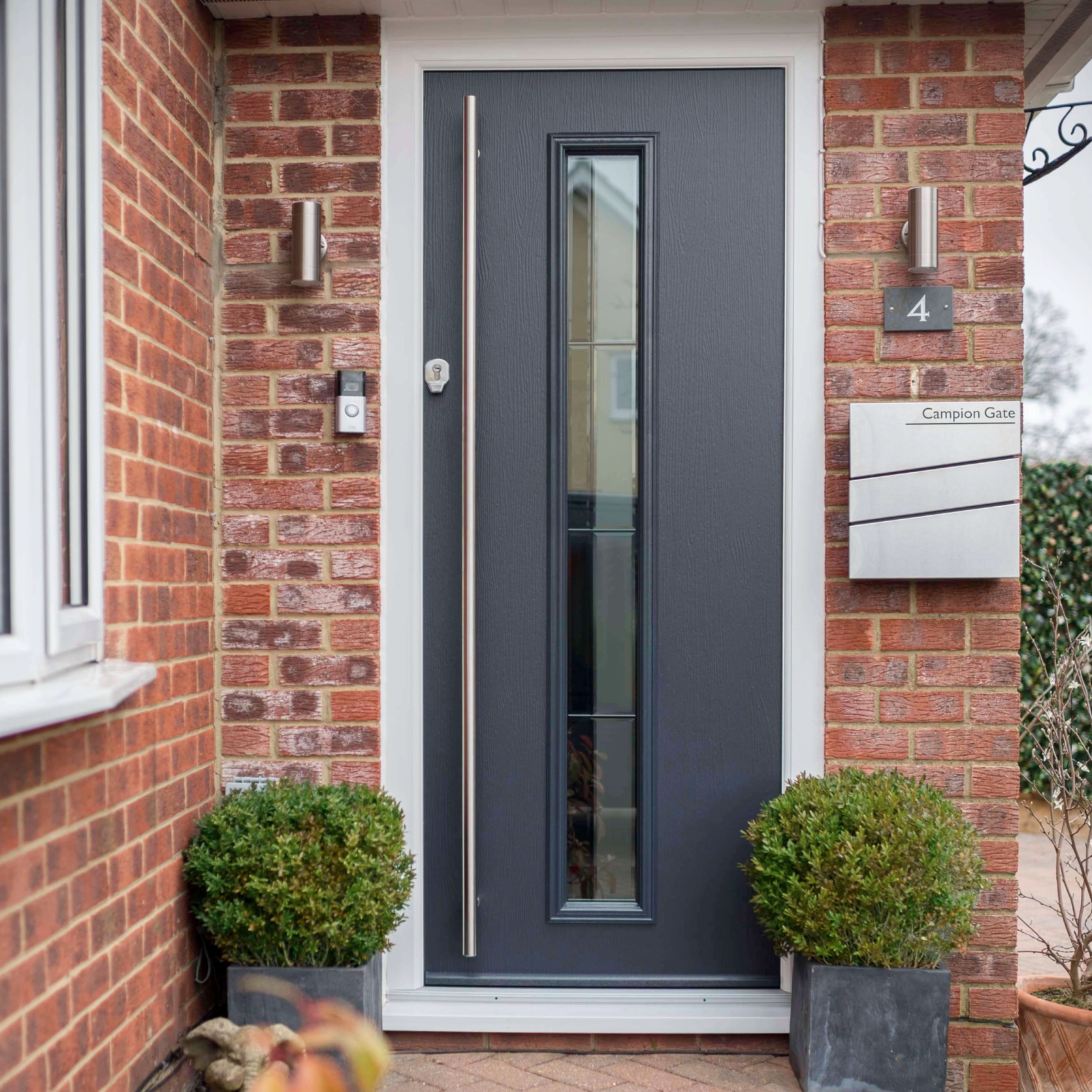 Comp Door Winslow 3 Sunburst Composite Door In White Large
                        Image