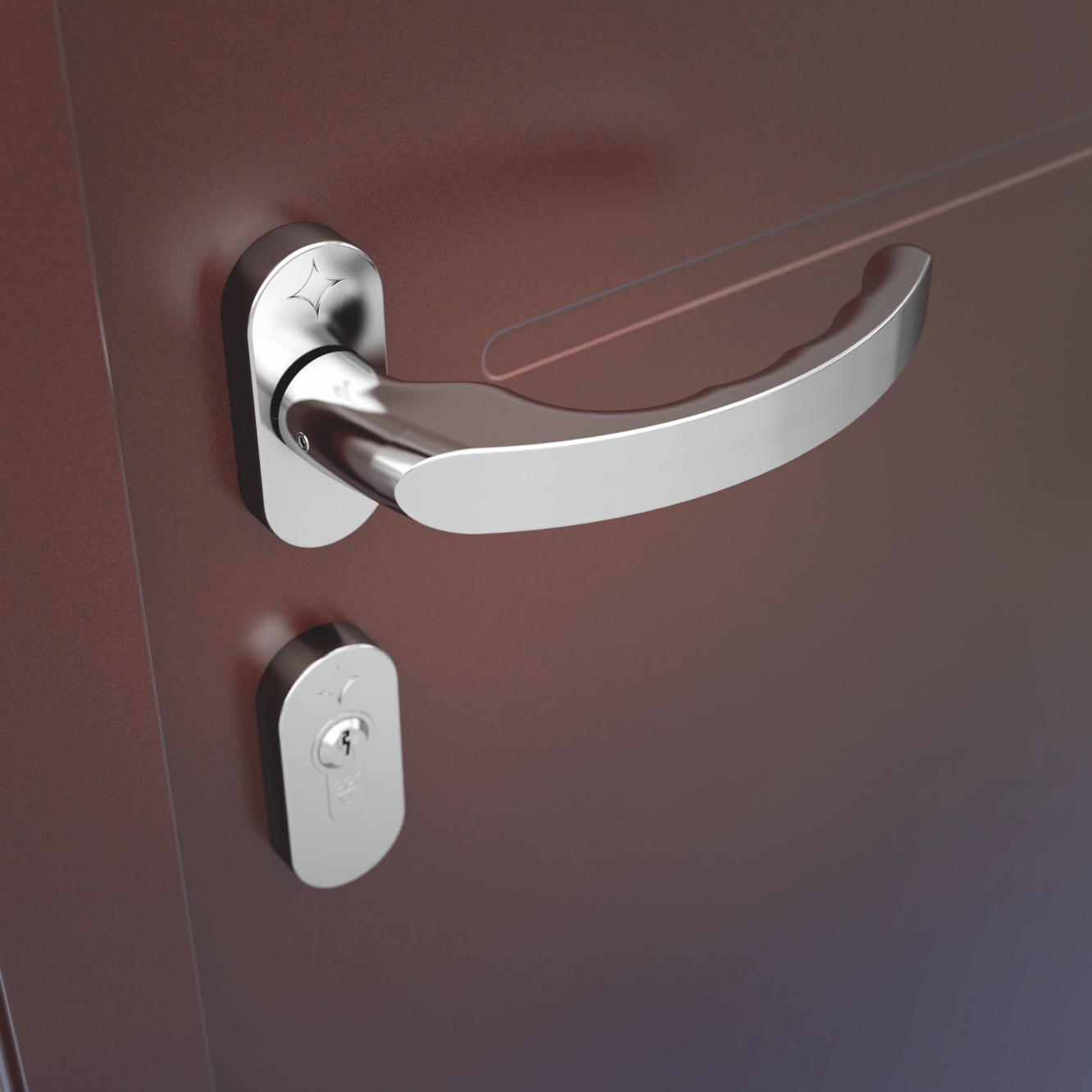 Smart Signature Abbey Square Aluminium Composite Door In Green beige (RAL 1000T) Image