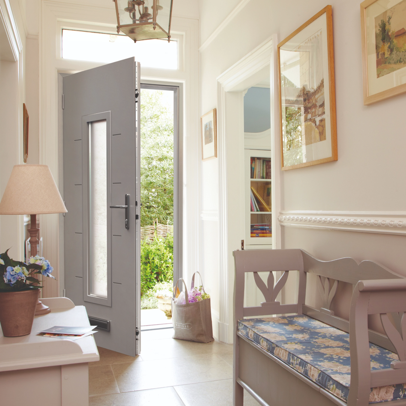 Smart Signature Portobello Aluminium Composite Door In Green beige (RAL 1000T) Image