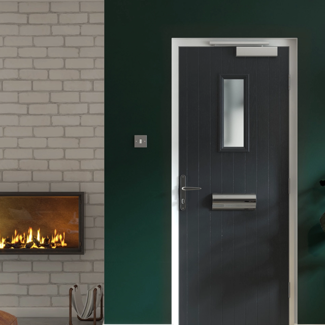 Door Stop Cottage FD30 Fire Door In Black Thumbnail