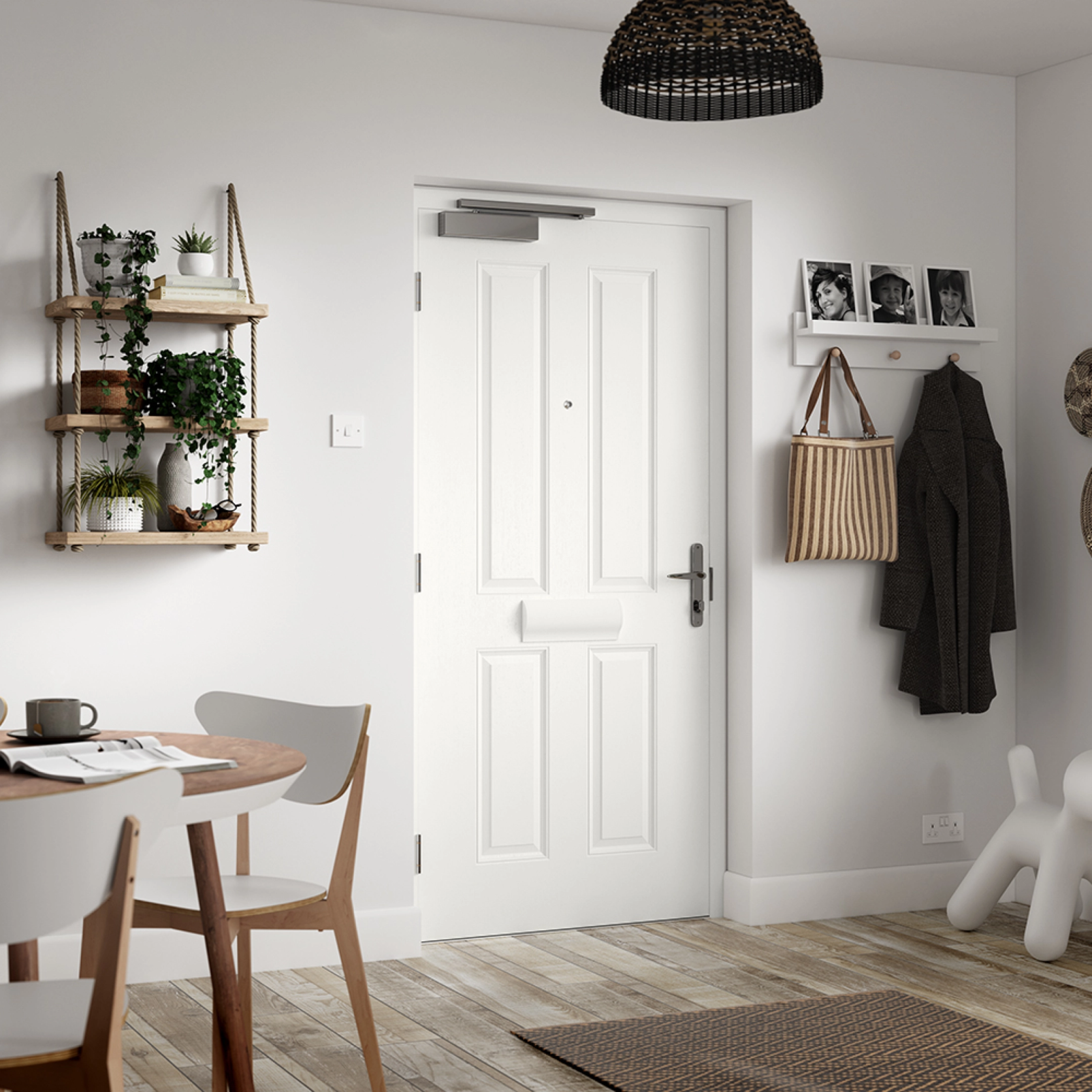 Door Stop Cottage FD30 Fire Door In Black Large
                        Image