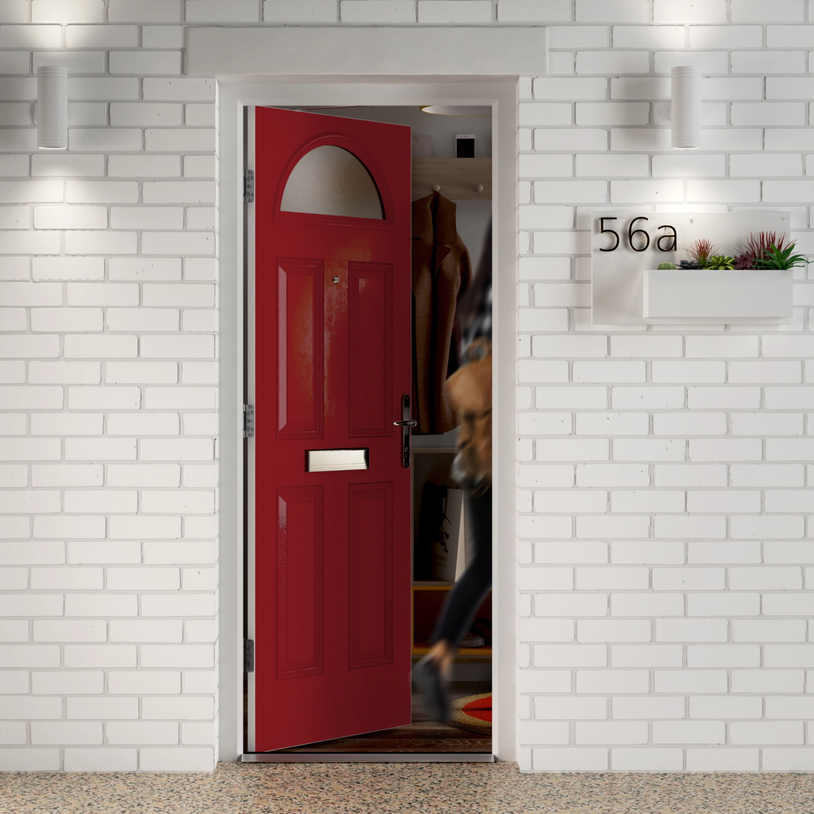 Door Stop Cottage FD30 Fire Door In Black Large
                        Image