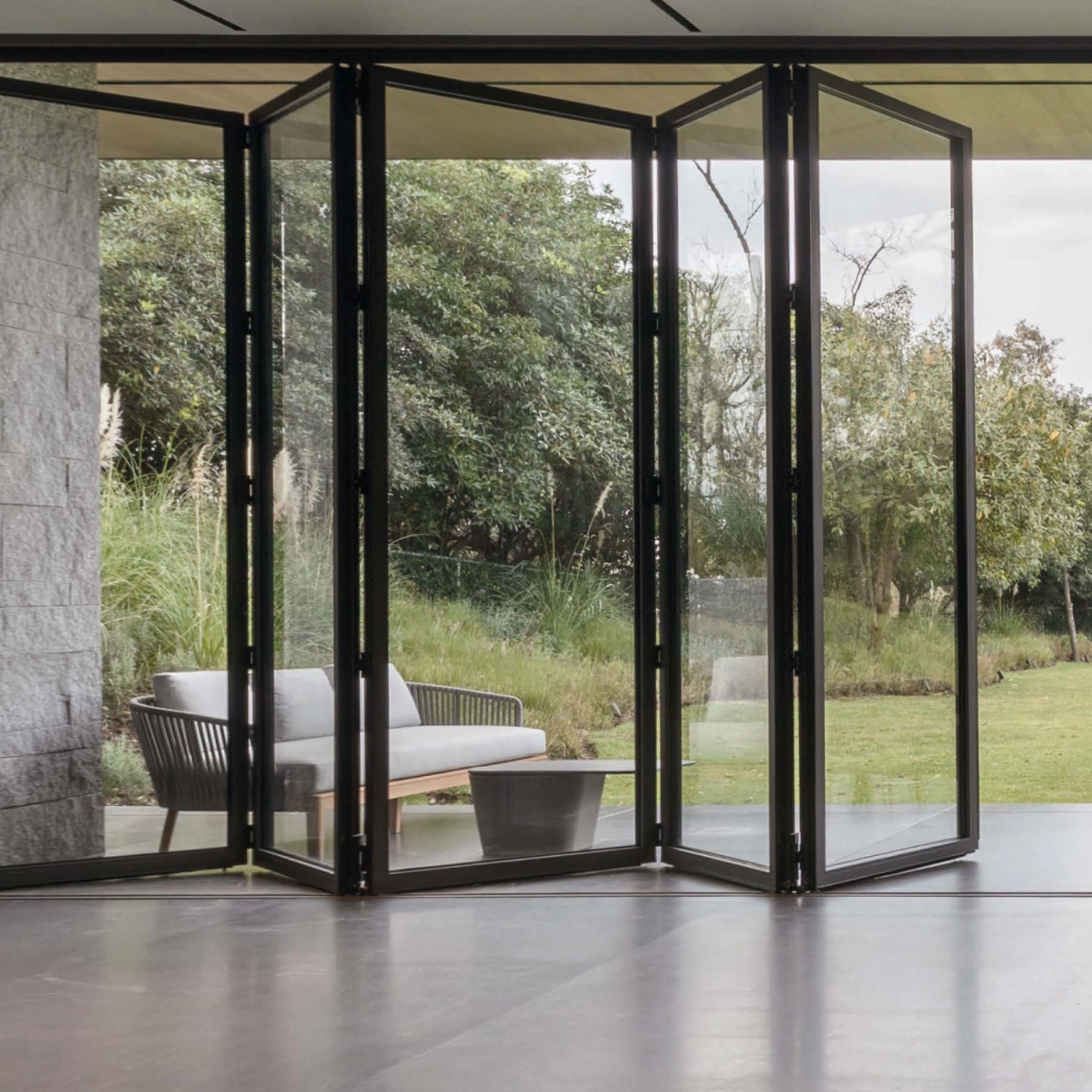 Cortizo 3 Pane Bi-Fold Door Plus In Grey (Matt) - (1800mm x 1950mm) Large
                        Image