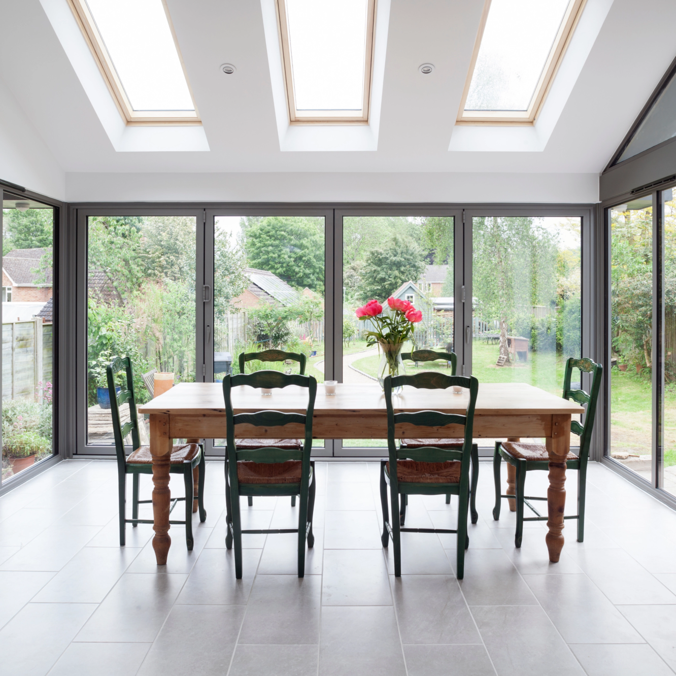 Smart Visofold 5 Pane Bi-Fold Door In Grey (Matt) - (3500mm x 1700mm) Image