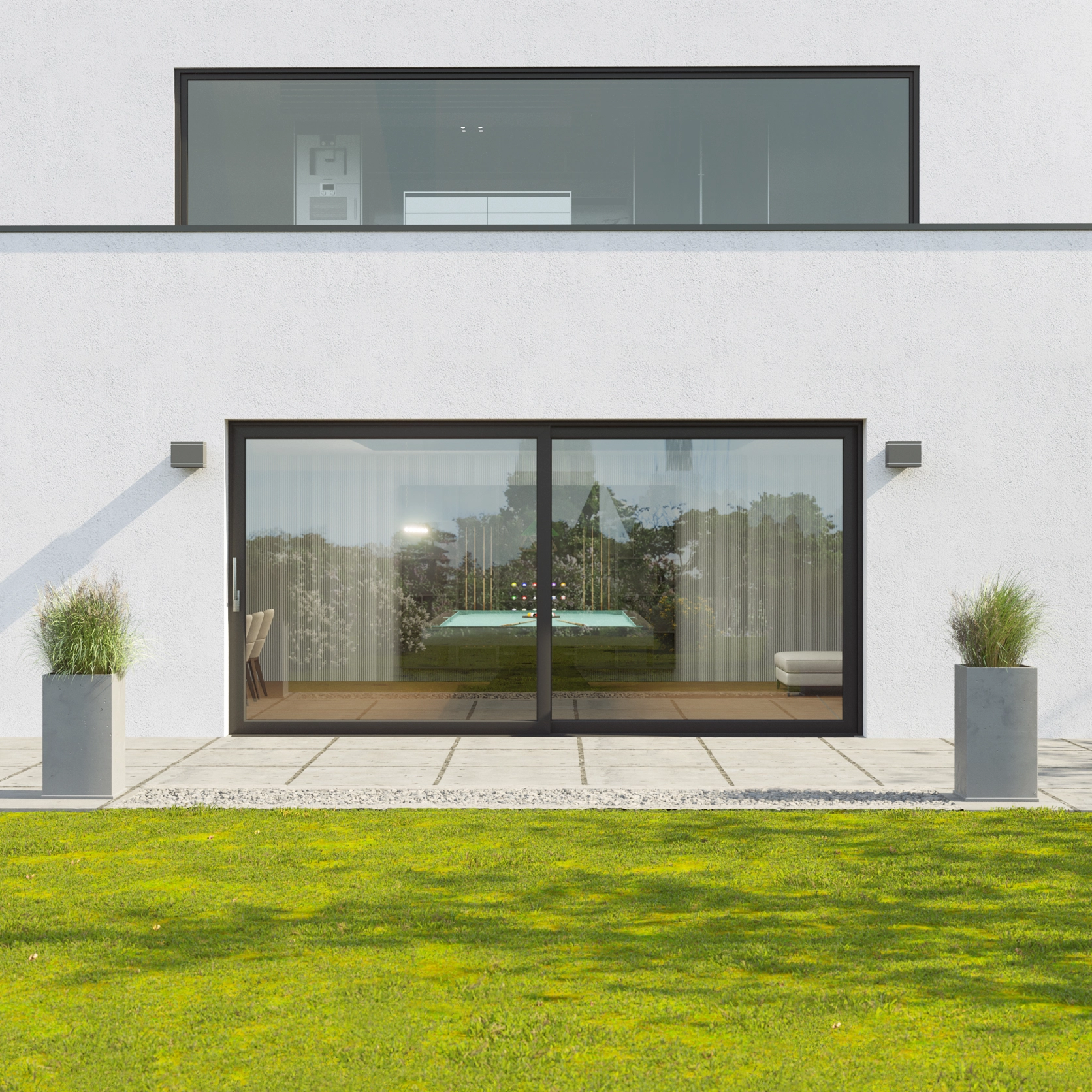Smart Visoglide 2 Pane Sliding Door In Grey (Matt) - (2000mm x 2000mm) Large
                        Image