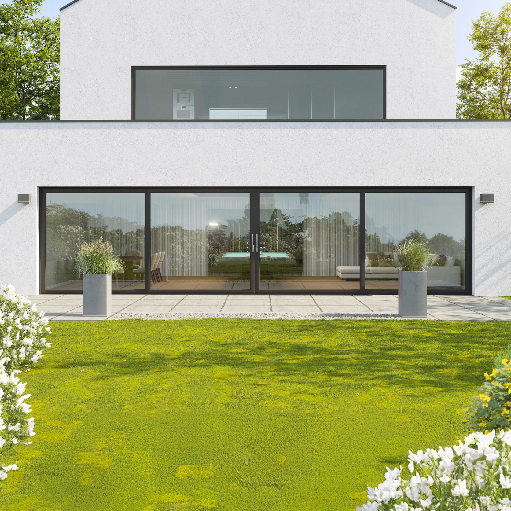 Smart Visoglide 6 Pane Sliding Door In Grey (Matt) - (6000mm x 2000mm) Large
                        Image