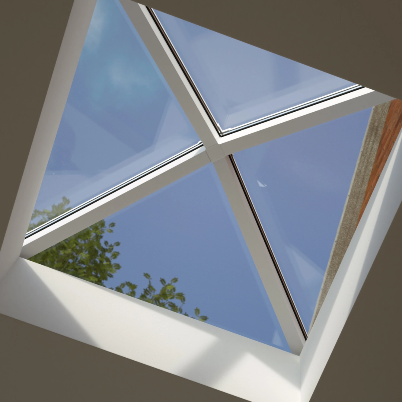Atlas Square/Pyramid Lantern (1000mm x 1000mm) In Grey (Ral 7016) - Double Glazed - Easy clean Solar Neutral Image