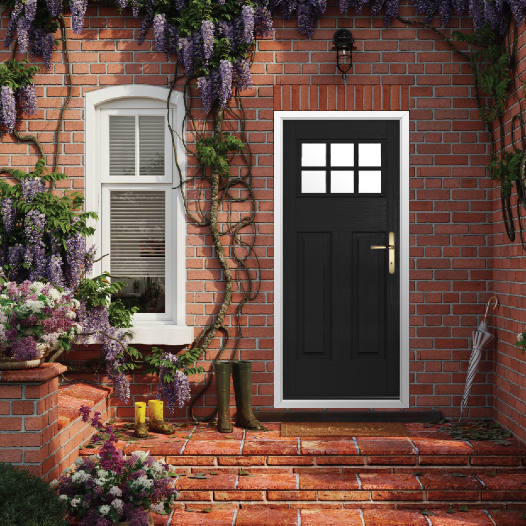 Solidor Kensington Composite Traditional Door In Black Large
                        Image