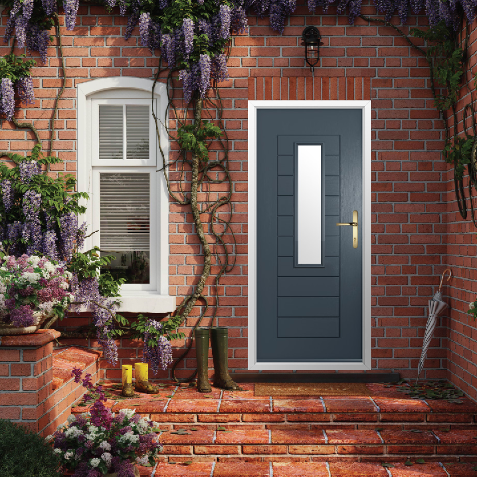 Solidor Pembroke Composite Traditional Door In Anthracite Grey Large
                        Image