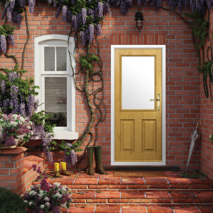 Solidor Beeston 1 Composite Traditional Door In Irish Oak