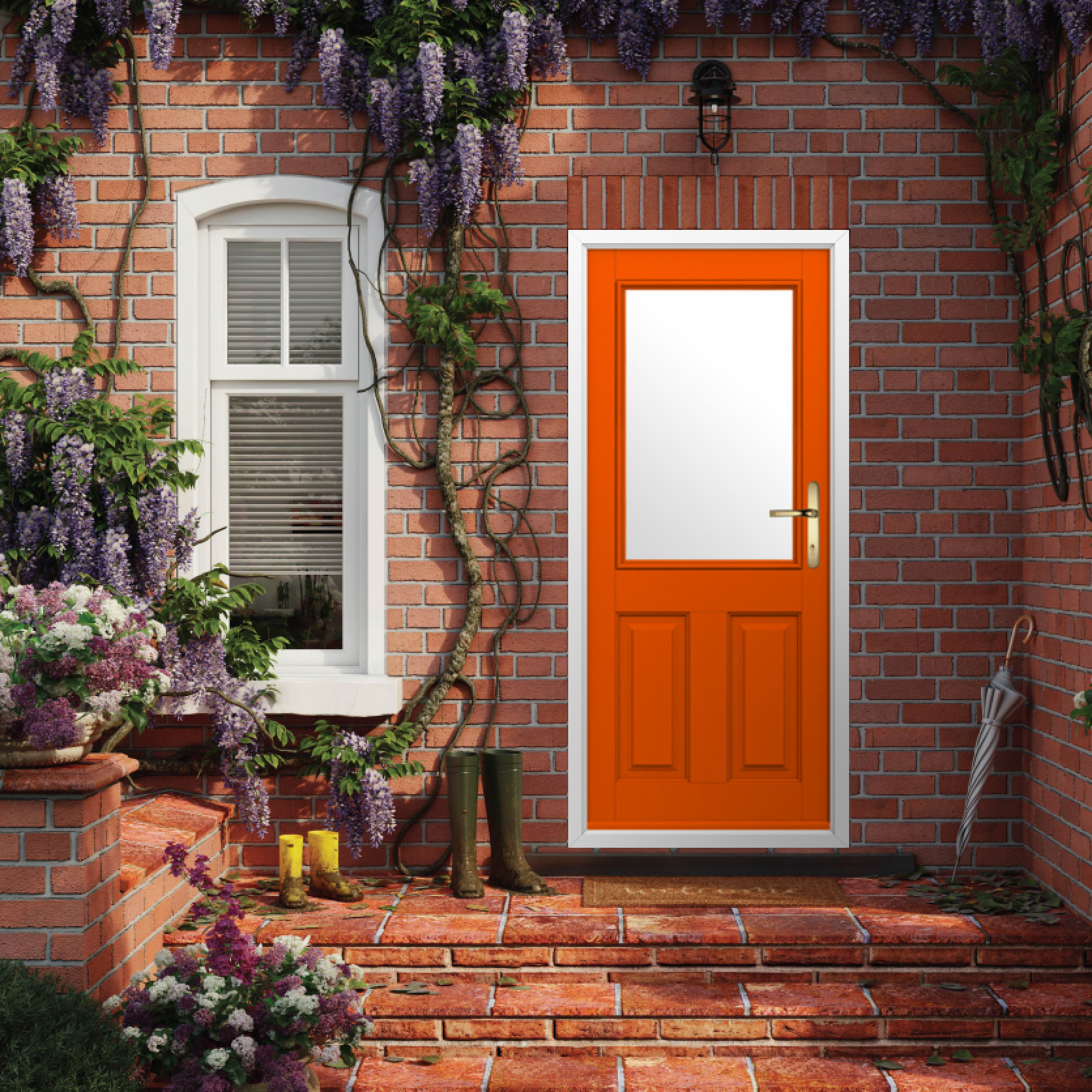 Solidor Beeston 1 Composite Traditional Door In Tangerine Large
                        Image