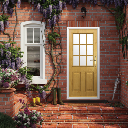 Solidor Beeston GB Composite Traditional Door In Irish Oak