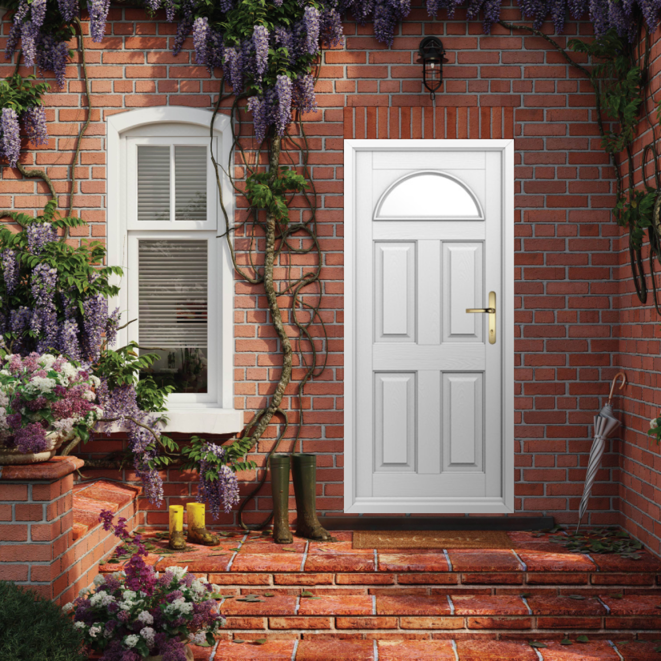 Solidor Conway 1 Composite Traditional Door In White Image