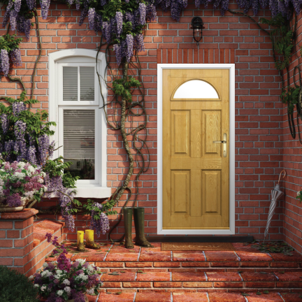 Solidor Conway 1 Composite Traditional Door In Irish Oak