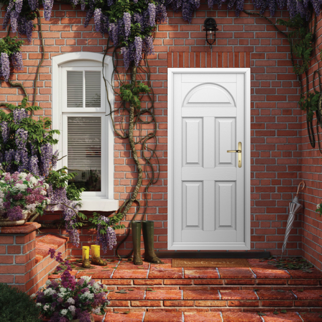 Solidor Conway Solid Composite Traditional Door In White Thumbnail