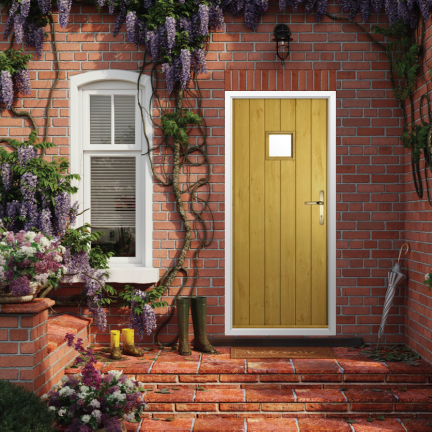 Solidor Flint Square Composite Traditional Door In Irish Oak
