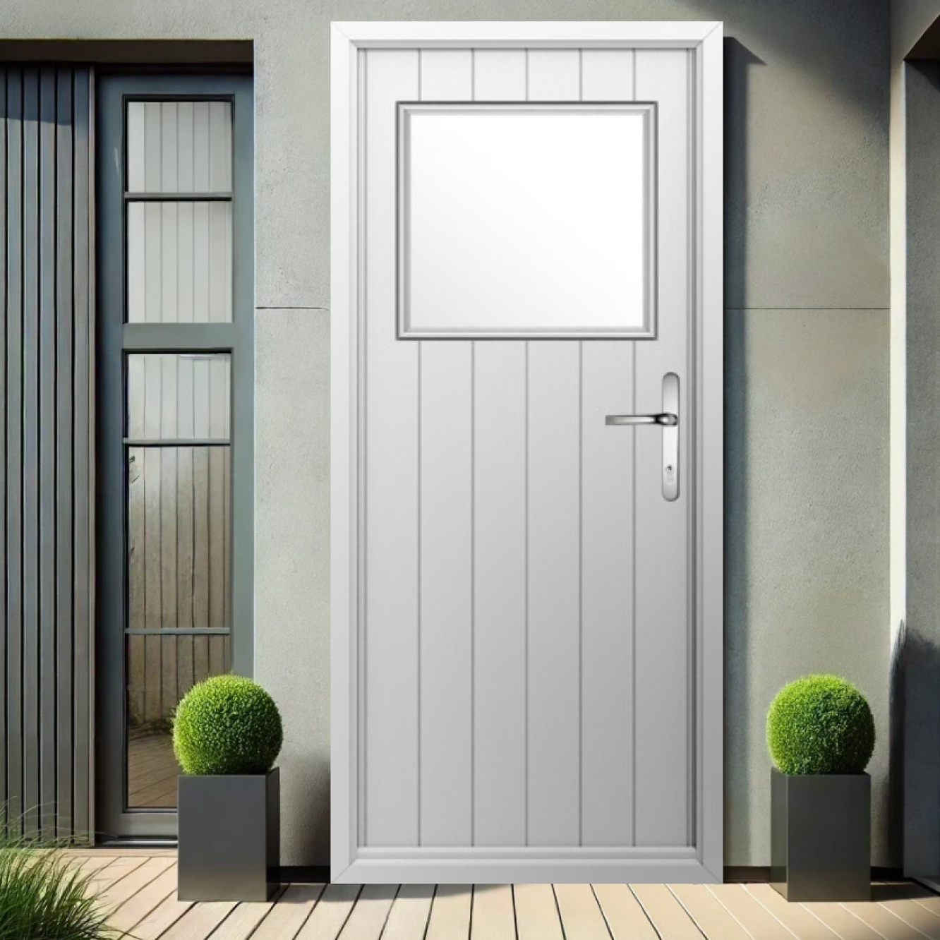 Solidor Trieste Composite Contemporary Door In White Image