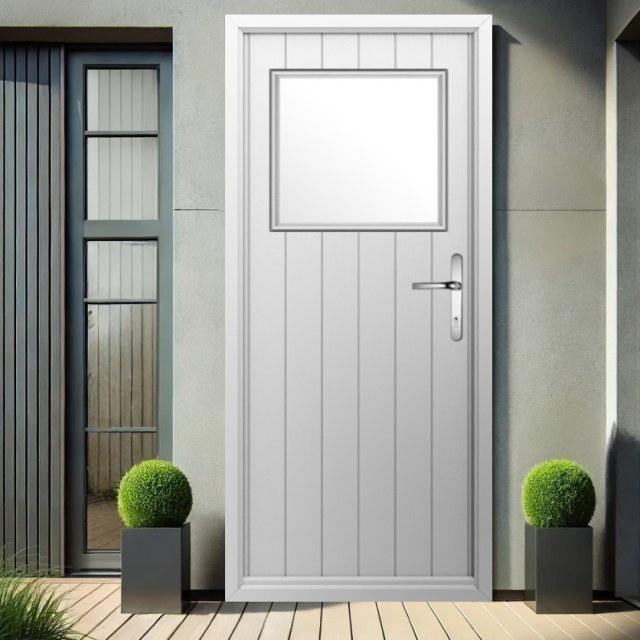 Solidor Trieste Composite Contemporary Door In White Thumbnail