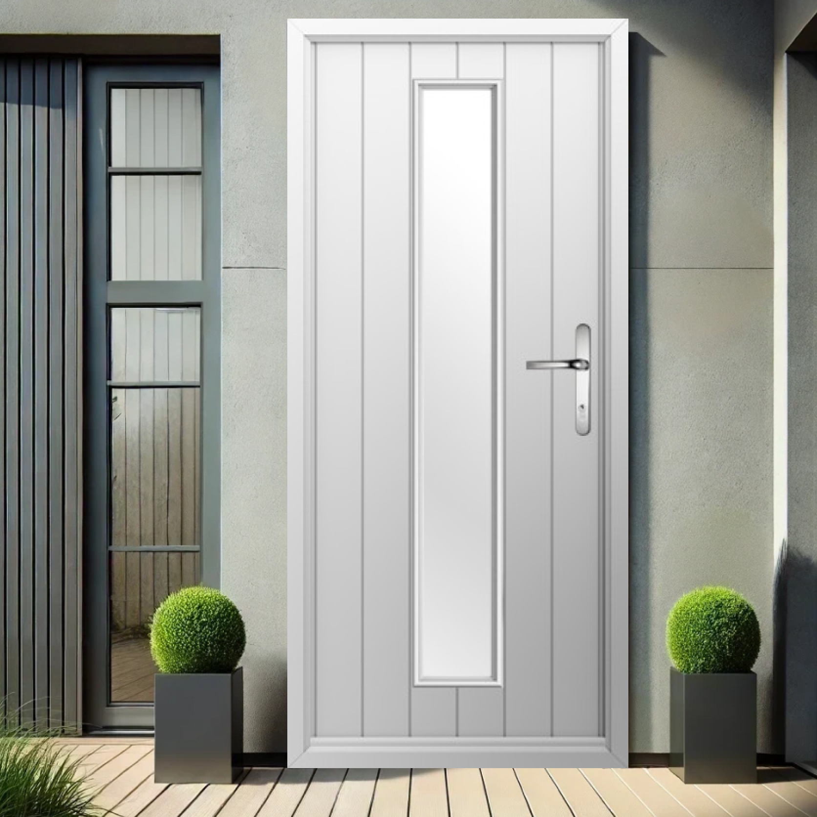 Solidor Amalfi Composite Contemporary Door In White Large
                        Image