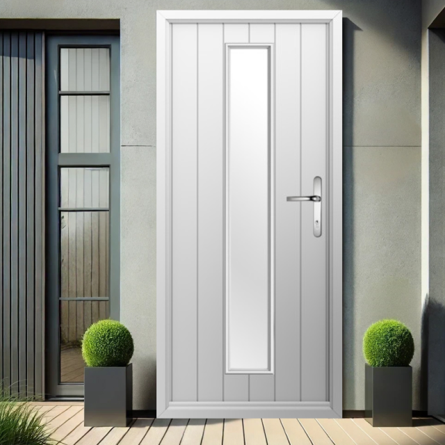 Solidor Amalfi Composite Contemporary Door In White Thumbnail