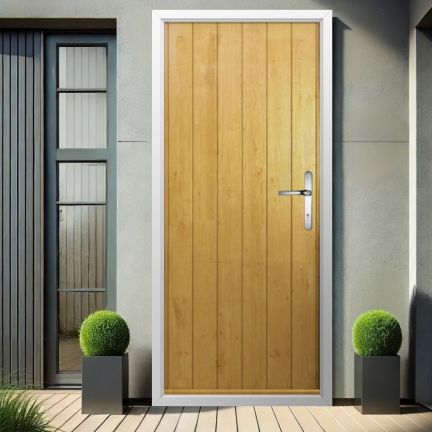 Solidor Ancona Solid Composite Contemporary Door In Irish Oak