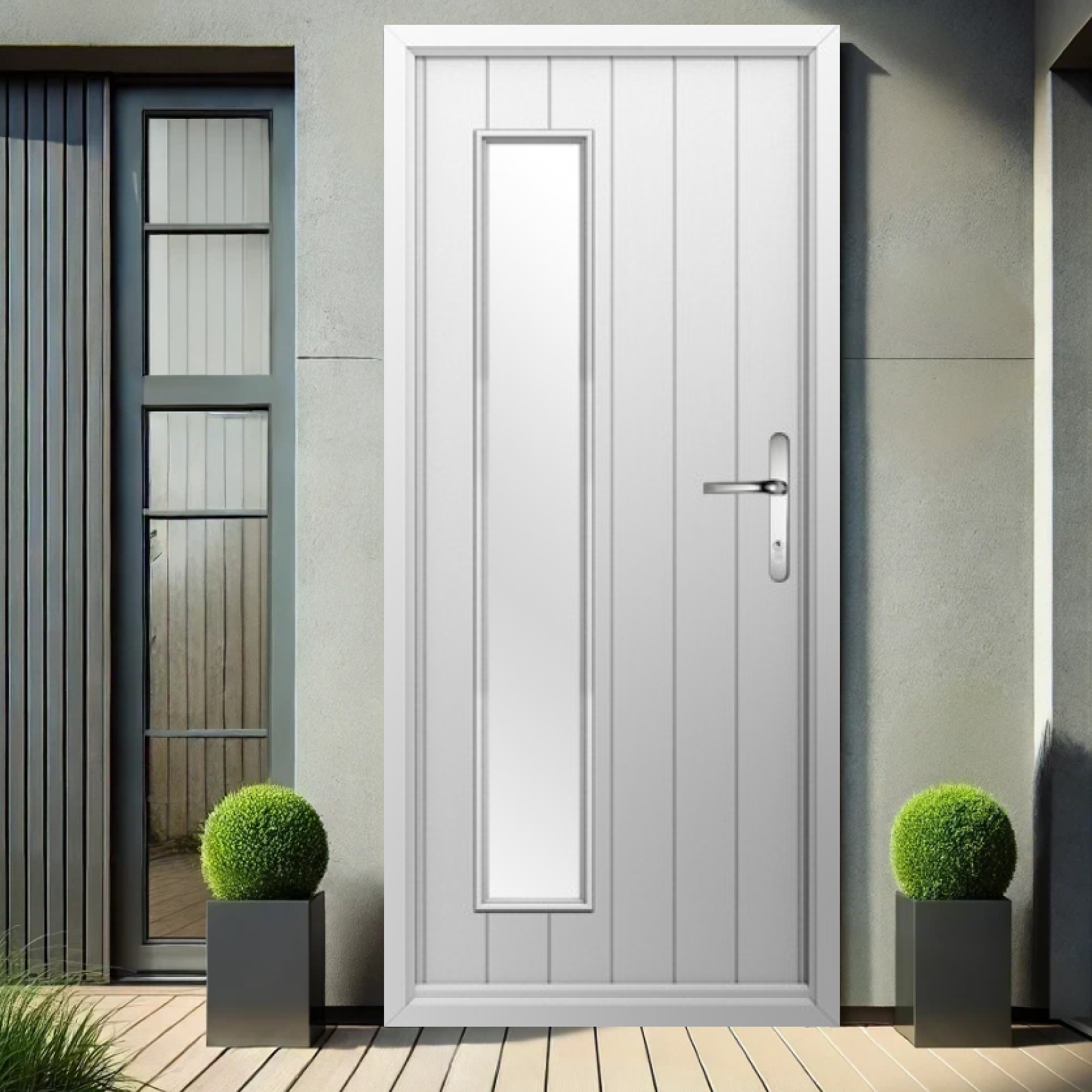 Solidor Brescia Composite Contemporary Door In White Large
                        Image