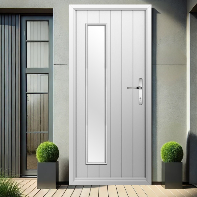 Solidor Brescia Composite Contemporary Door In White Thumbnail