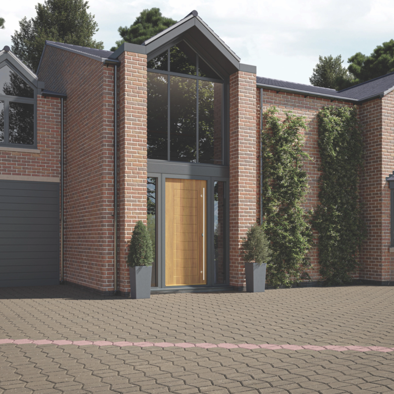 Solidor Flint Square Composite Traditional Door In White Image