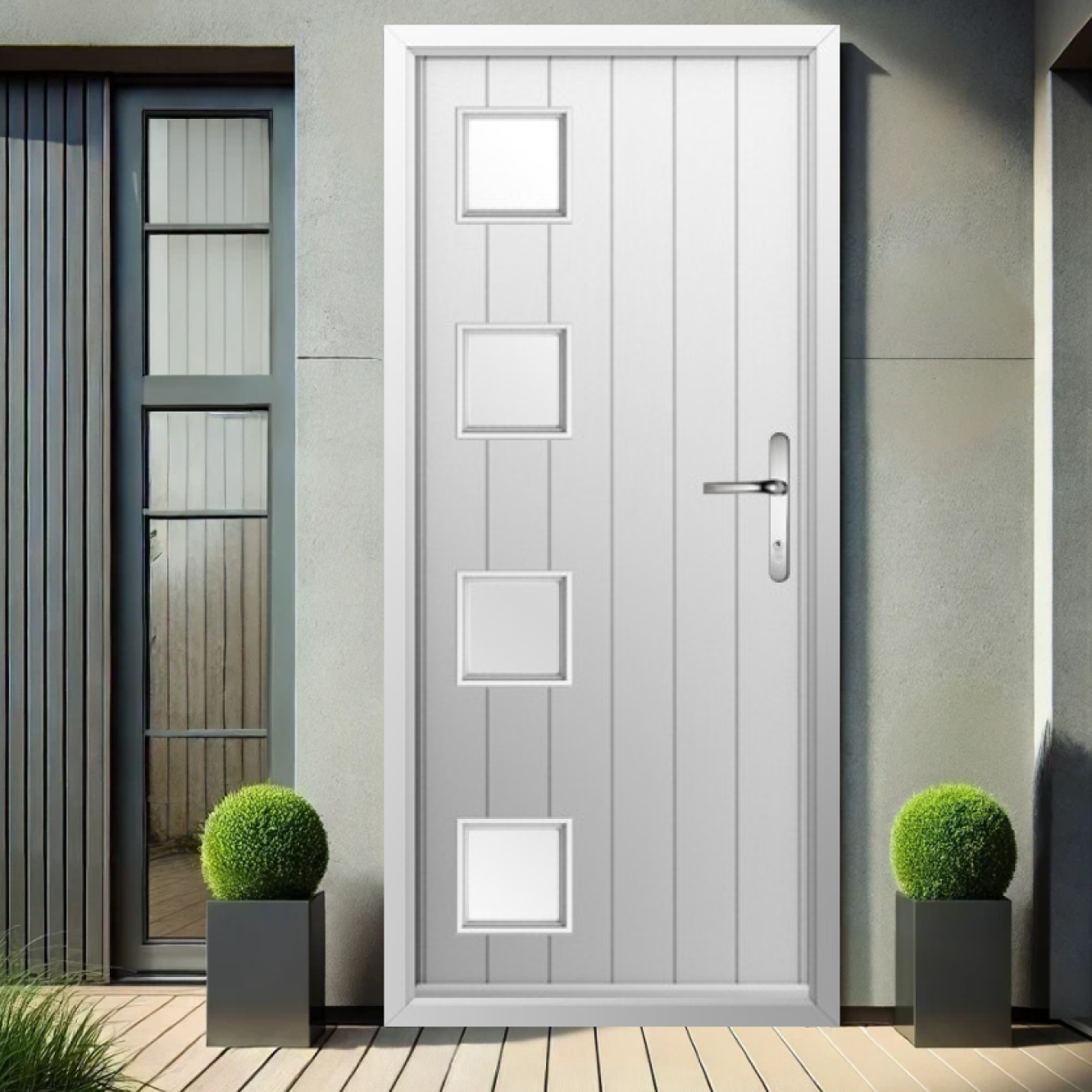 Solidor Milano Composite Contemporary Door In White Image