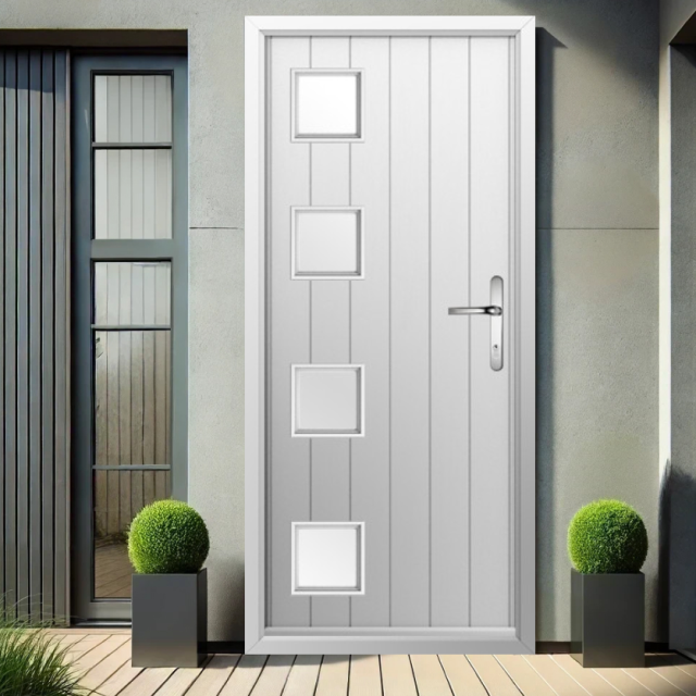 Solidor Milano Composite Contemporary Door In White Thumbnail