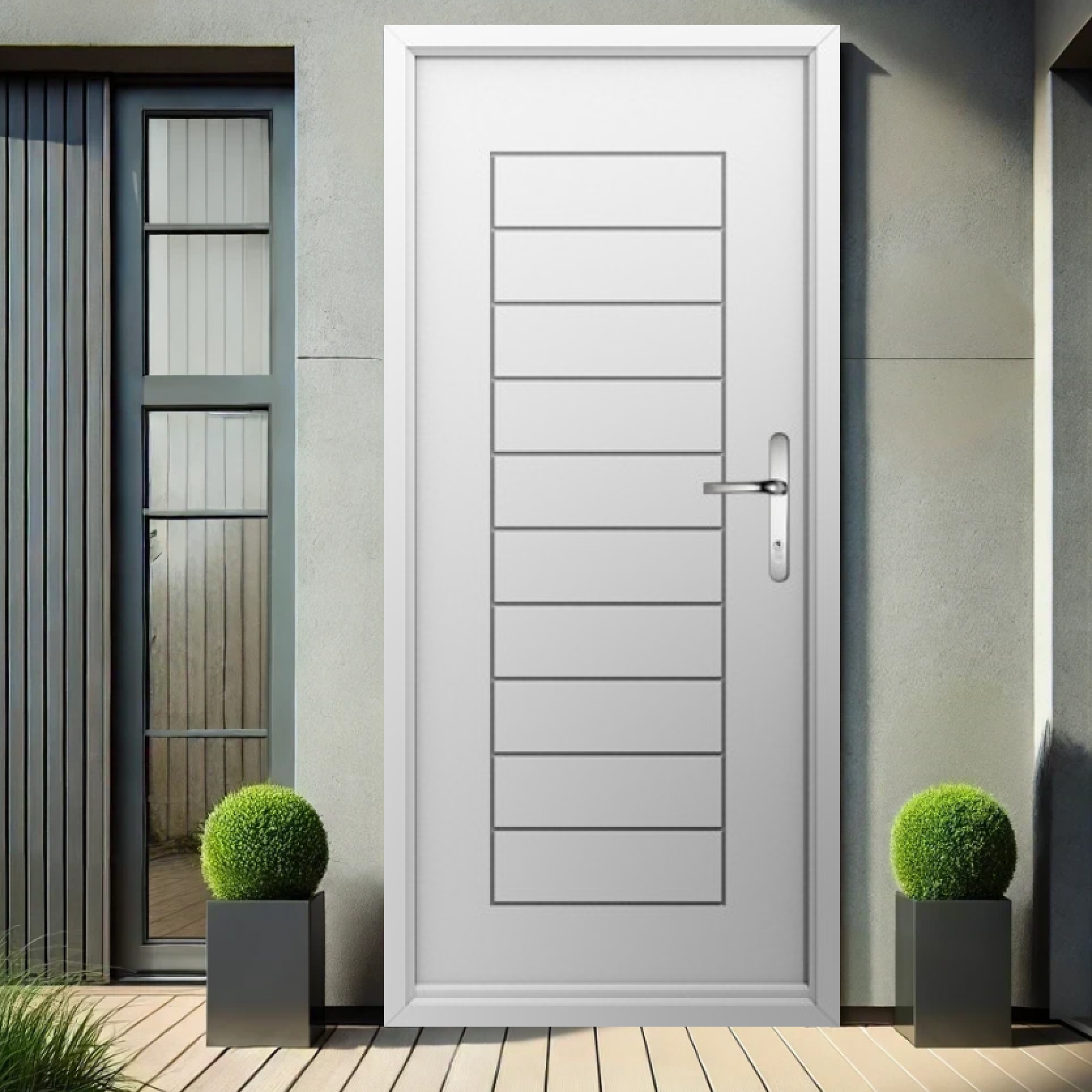 Solidor Palermo Solid Composite Contemporary Door In White Large
                        Image