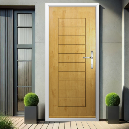 Solidor Palermo Solid Composite Contemporary Door In Irish Oak