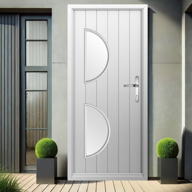 Solidor Siena Composite Contemporary Door In White Thumbnail