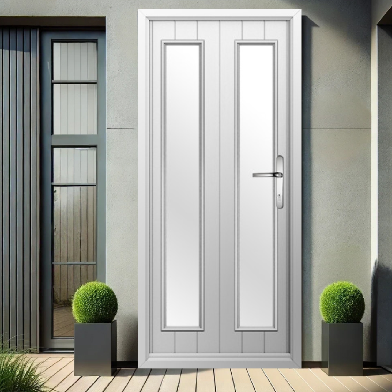 Solidor Venice Composite Contemporary Door In White Image