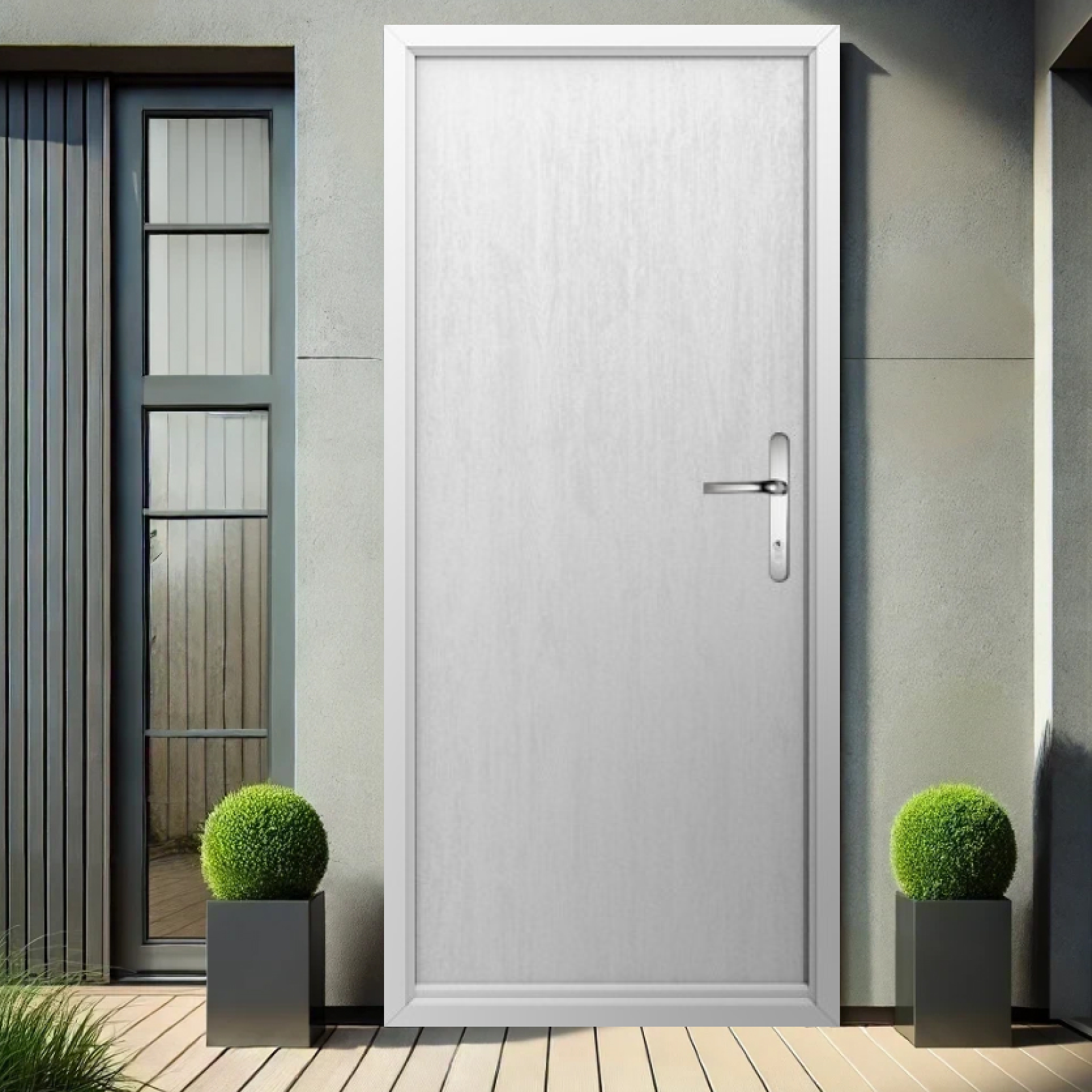Solidor Verona Solid Composite Contemporary Door In White Large
                        Image