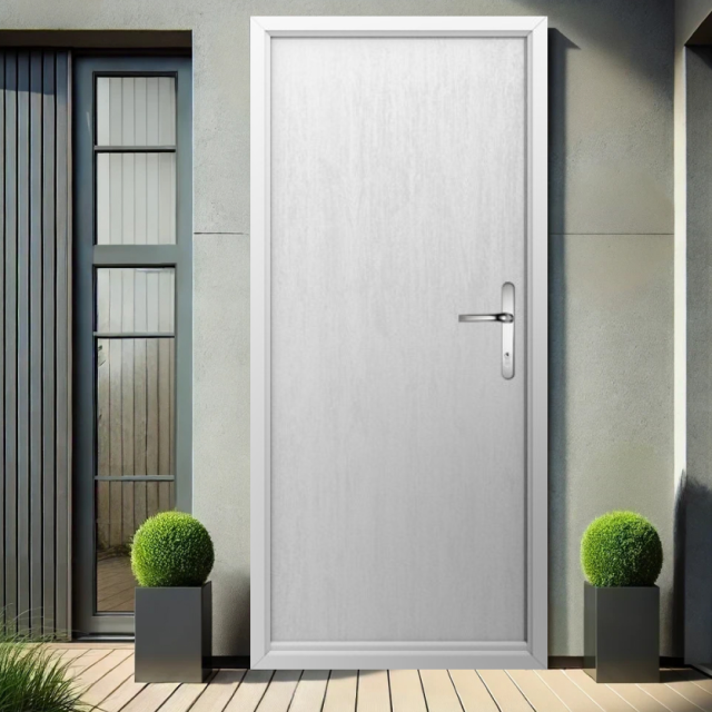 Solidor Verona Solid Composite Contemporary Door In White Thumbnail
