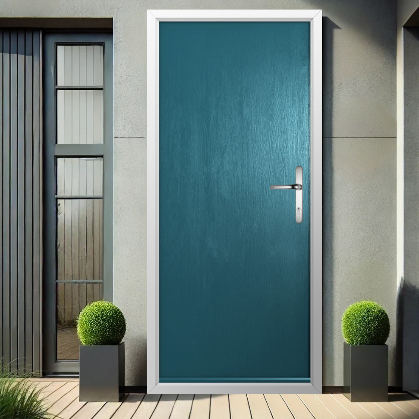 Solidor Verona Solid Composite Contemporary Door In Peacock Blue Large
                        Image