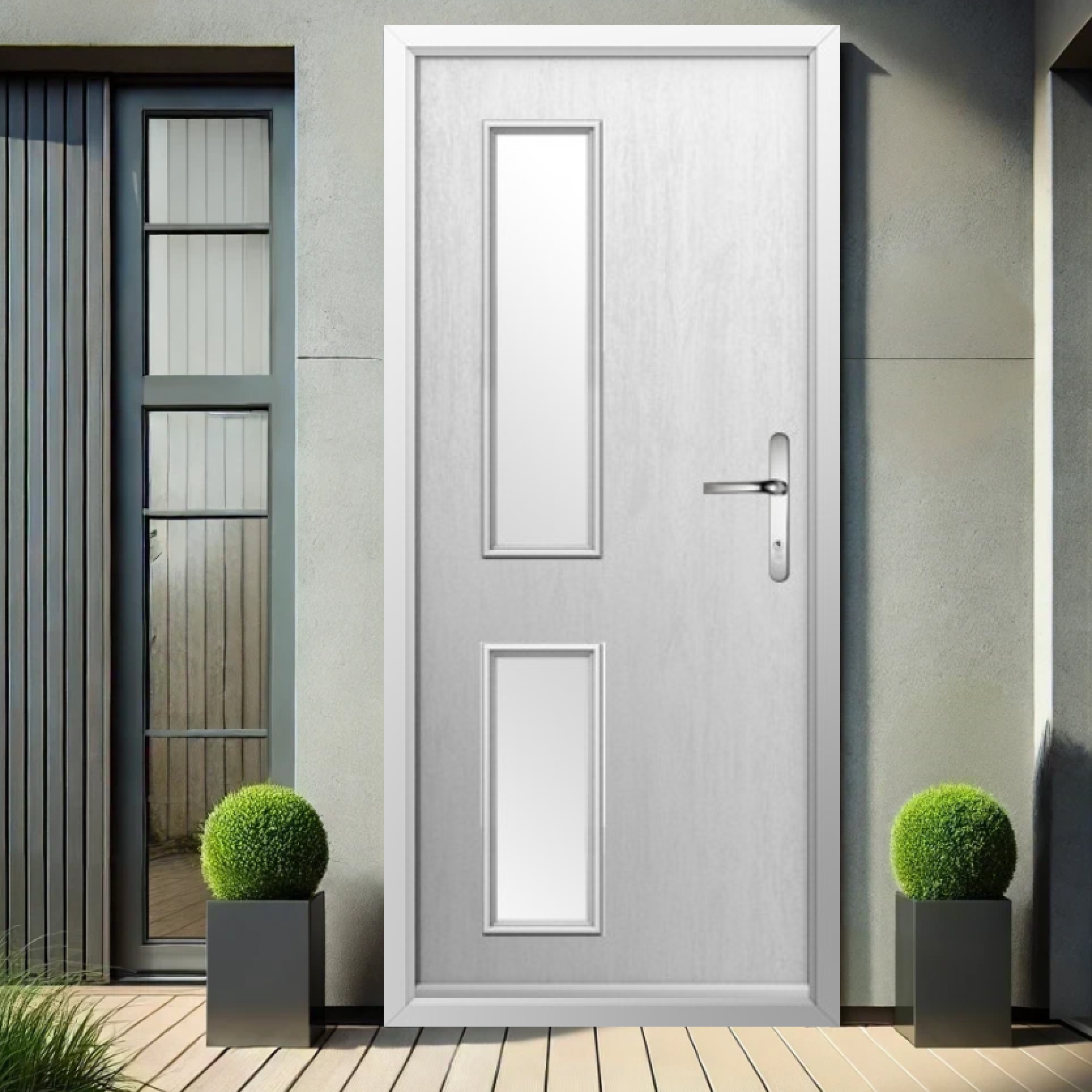 Solidor Garda Composite Contemporary Door In White Large
                        Image