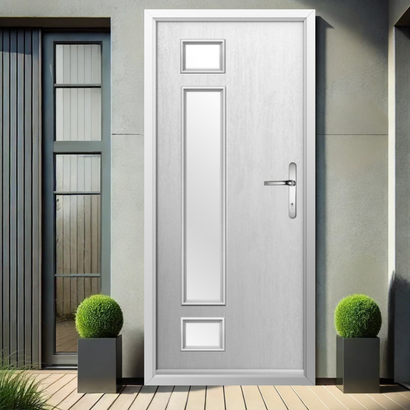 Solidor Rimini Composite Contemporary Door In White Image