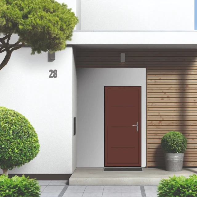 Smart Signature Millbrook Aluminium Composite Door In Chestnut brown (RAL 8015T) Thumbnail