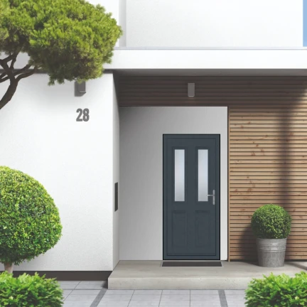 Smart Signature Harley Aluminium Composite Door In Antique Grey
