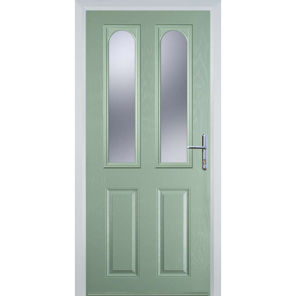 Door Stop 2 Panel 2 Arch (A) Composite Traditional Door In Chartwell Green Image