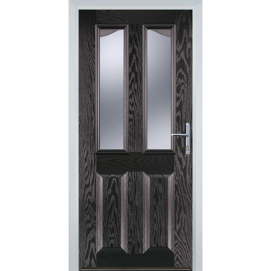 Door Stop 2 Panel 2 Angle (B) Composite Traditional Door In Black Brown Image