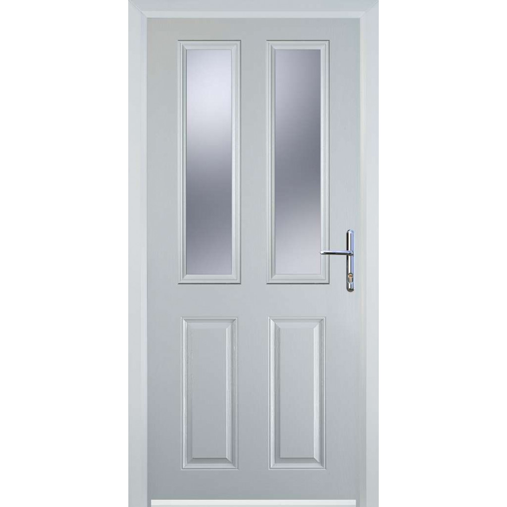 Door Stop 2 Panel 2 Square (C) Composite Traditional Door In White Image