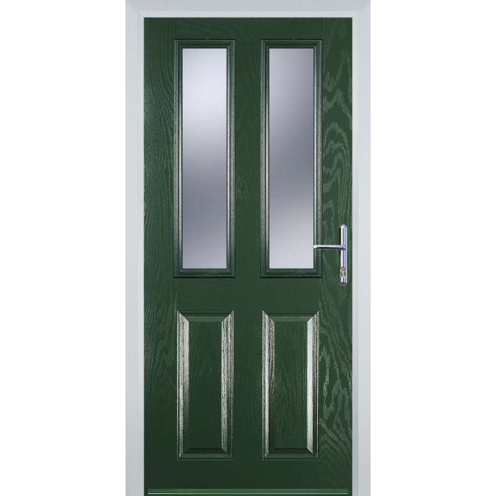 Door Stop 2 Panel 2 Square (C) Composite Traditional Door In Green Image