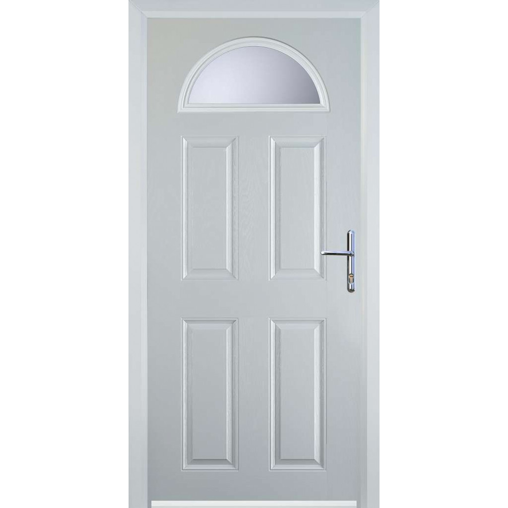 Door Stop 4 Panel 1 Arch (D) Composite Traditional Door In White Image