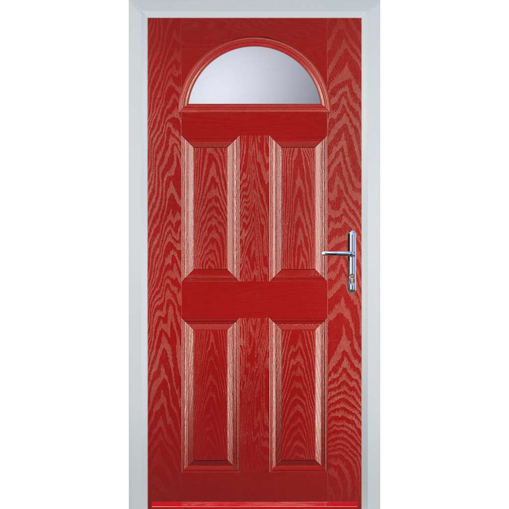 Door Stop 4 Panel 1 Arch (D) Composite Traditional Door In Red Image