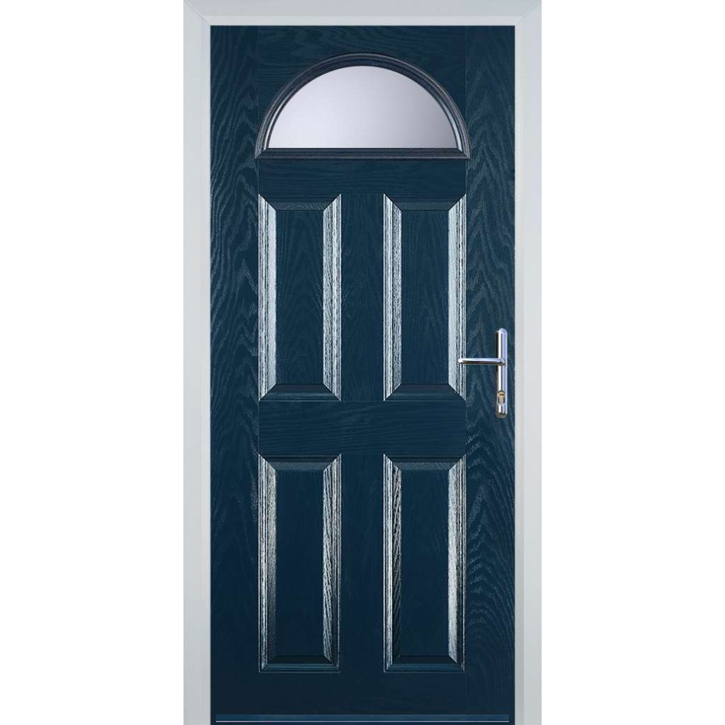 Door Stop 4 Panel 1 Arch (D) Composite Traditional Door In Blue Image