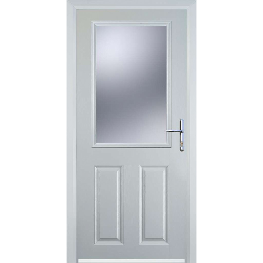Door Stop 2 Panel 1 Square (F) Composite Traditional Door In White Image