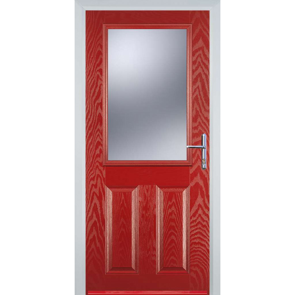 Door Stop 2 Panel 1 Square (F) Composite Traditional Door In Red Image